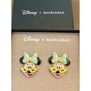 Disney Baublebar Minnie Mouse Summer Pineapple Sunglasses Earrings - New in Box